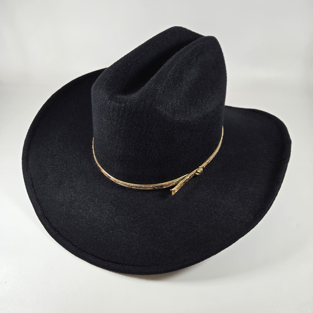 Vintage Pigalle XXXXXXX Sombrero Santo Nino Black Felt Western Hat Size‎ 7 1/4 - Picture 6 of 16